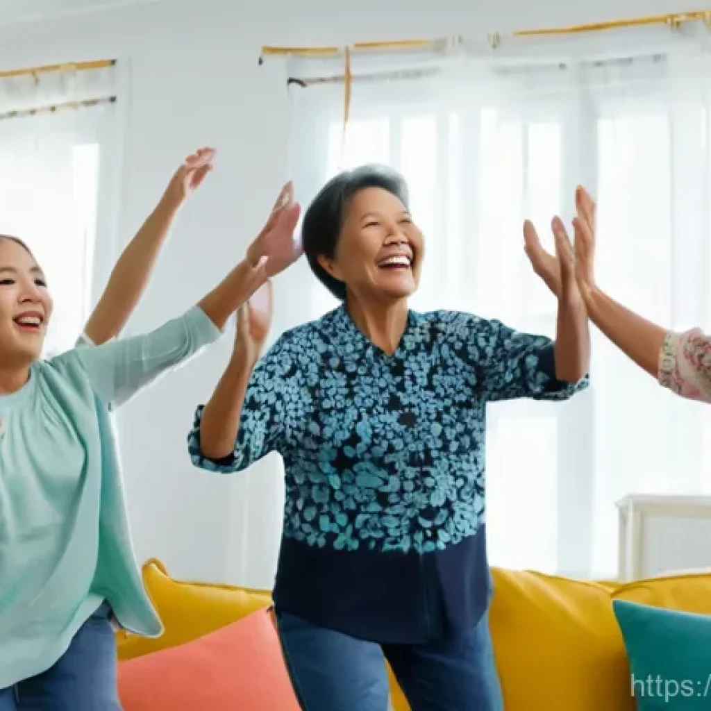 필리핀 소셜미디어 인기 트렌드 - **Prompt:** A multi-generational Filipino family, including grandparents, parents, and children, joy...