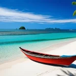 필리핀 비자 발급 절차 - **Prompt 1: Tropical Paradise Getaway**
    An aerial view of a person relaxing on a pristine white ...