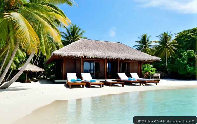 필리핀과 베트남 휴양지 비교 - Photorealistic luxury tropical resort in the Philippines, wide sunlit composition with a calm turquo...
